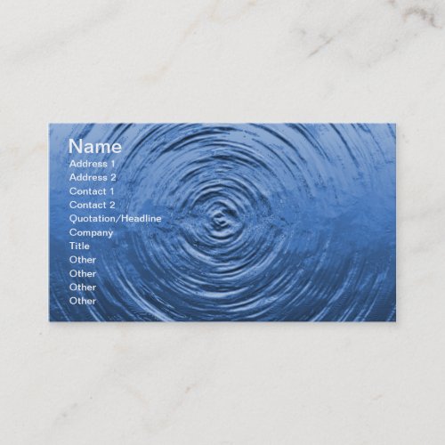 Water Ripple Blue Business Card