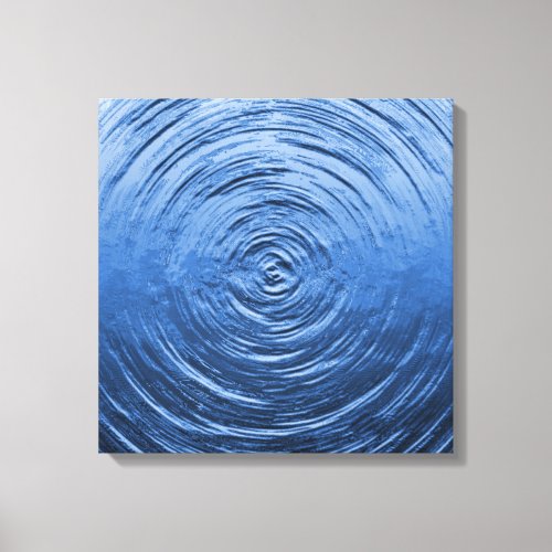 Water Ripple Blue Canvas Print