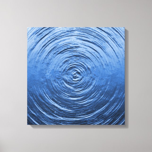 Water Ripple Blue Canvas Print (Front)
