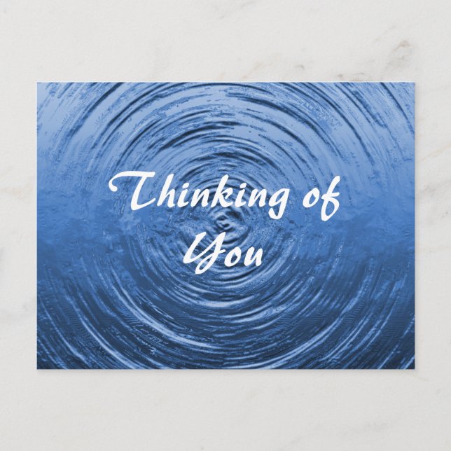 Water Ripple Blue Postcard (Front)