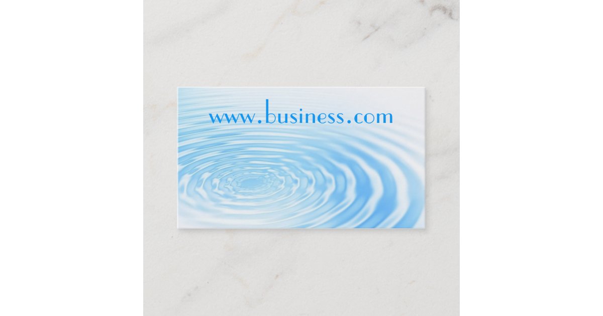 Water ripple business card Zazzle