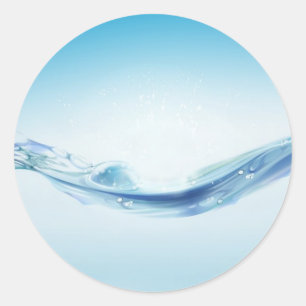 Water Ripple Effect Classic Round Sticker