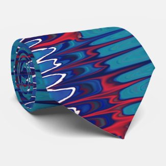 Water Ripple Flowing Abstract Movement Neck Tie