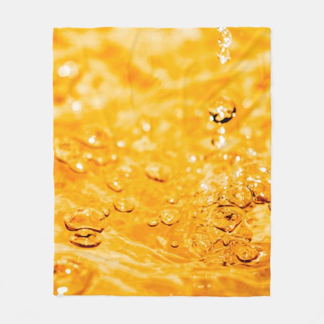 Water ripple liquid clean surface fleece blanket (Front)