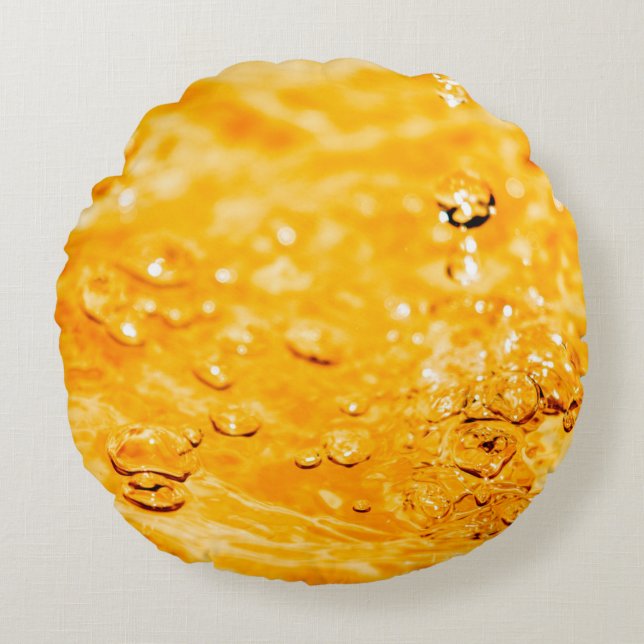 Water ripple liquid clean surface round pillow (Front)