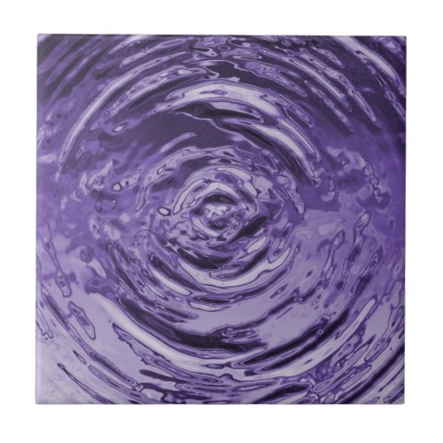 Water Ripple Purple Ceramic Tile