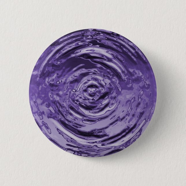 Water Ripple Purple Pinback Button (Front)