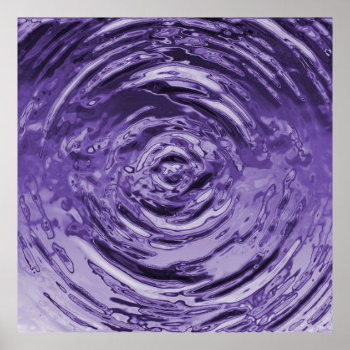 Water Ripple Purple Poster