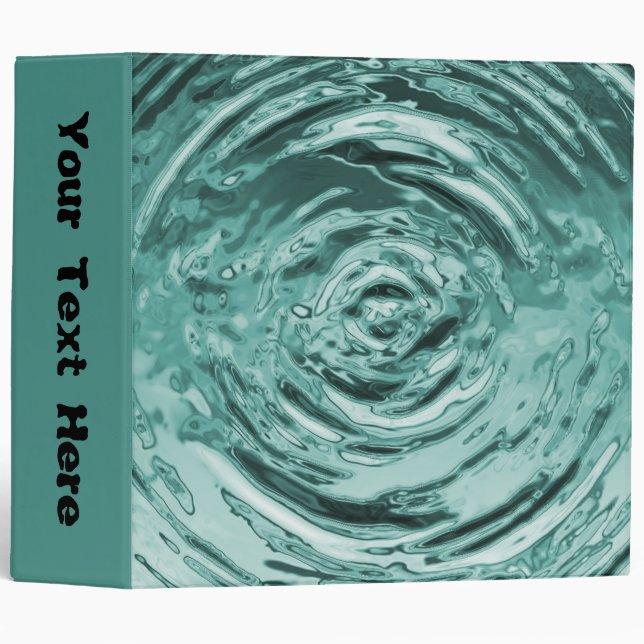 Water Ripple Teal - 2" Binder (Front/Spine)