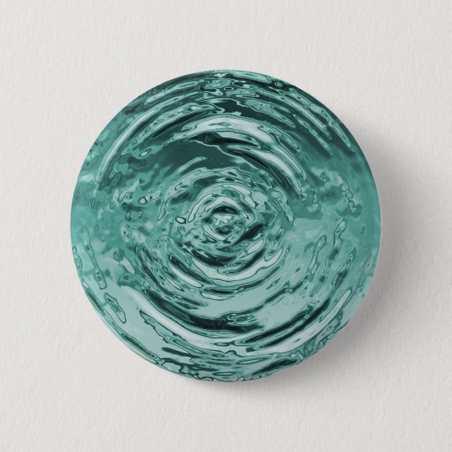 Water Ripple Teal Button (Front)