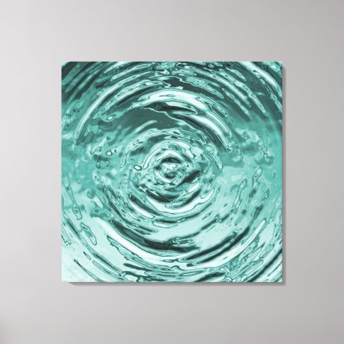 Water Ripple Teal Canvas Print