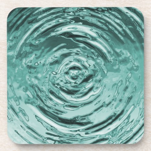 Water Ripple Teal Coaster