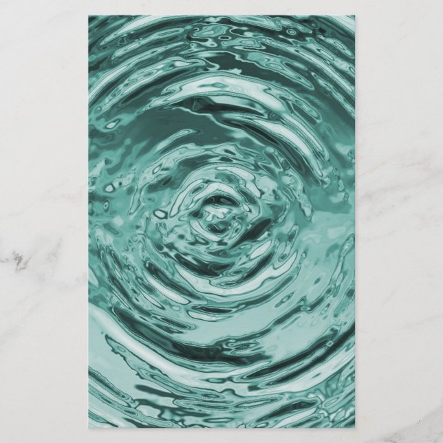 Water Ripple Teal Craft Paper (Front)