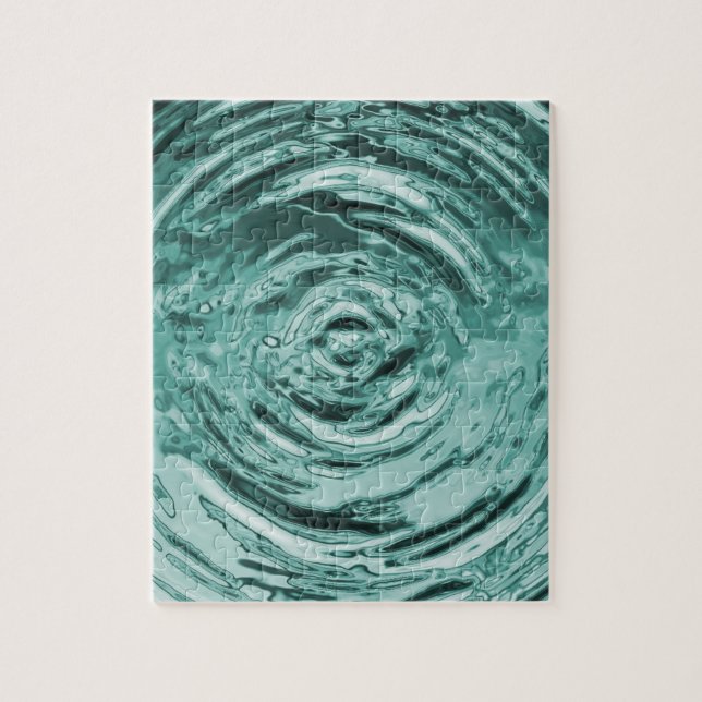 Water Ripple Teal Jigsaw Puzzle (Vertical)