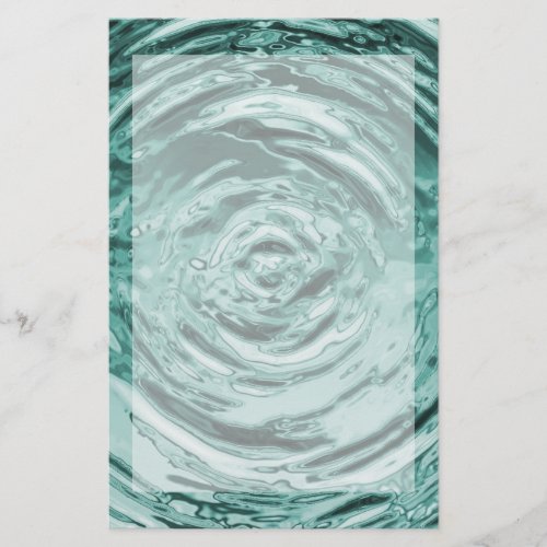 Water Ripple Teal Stationery
