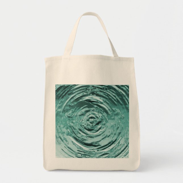 Water Ripple Teal Tote Bag (Front)