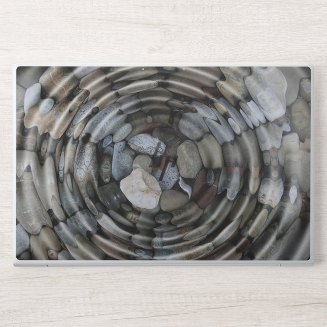 Water Ripples and Pebbles Nature HP Laptop Skin (Front)