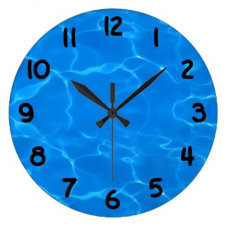 Water Ripples Pattern Large Clock