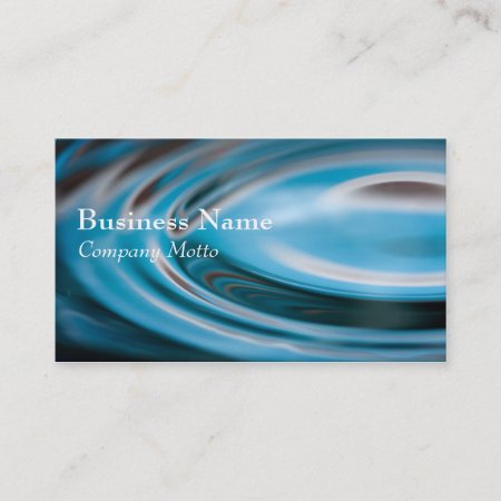 Water Ripples Turquoise Generic Business Card