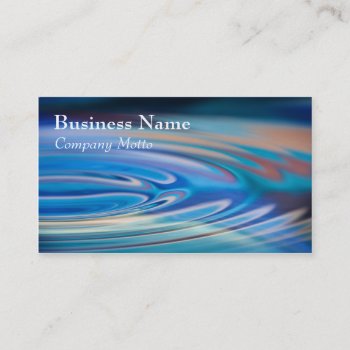 Water Ripples Turquoise Generic Multicolor Business Card by Simply_Paper at Zazzle