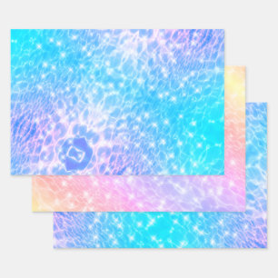 Water ripples water textures modern chic elegant wrapping paper sheets
