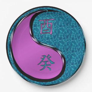 Water Rooster Paper Plates