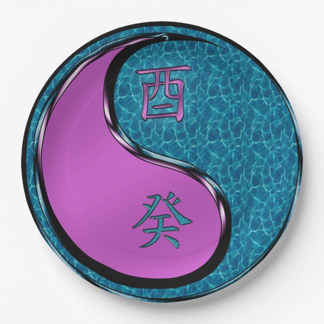 Water Rooster Paper Plates (Front)