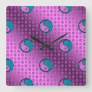 Water Rooster Square Wall Clock