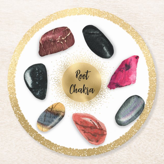 *~* Water Root AP64 Emoto Chakra Paper Coaster (Front)