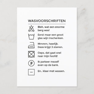 water rules met wijn, grappy tekst kaart holiday postcard