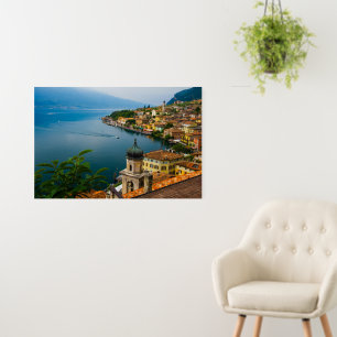 Water   San Benedetto Church Lake Garda, Italy Foam Board