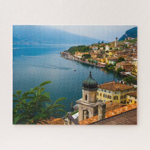 Water  San Benedetto Church Lake Garda Italy Jigsaw Puzzle