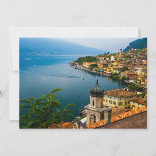 Water  San Benedetto Church Lake Garda Italy Thank You Card