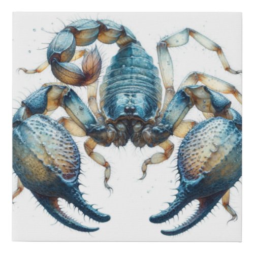 Water scorpion Nepa cinerea 030624IREF127 _ Waterc Faux Canvas Print