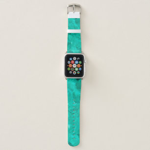 Water sea blue wave turquoise liquid background apple watch band