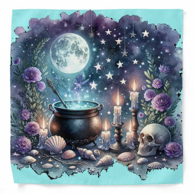 Water Sea Ocean Witch Altar or Tarot Cloth Bandana (Front)