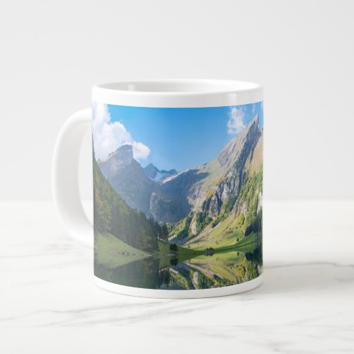 Water  Seealpsee Lake  Swiss Alps Switzerland Giant Coffee Mug