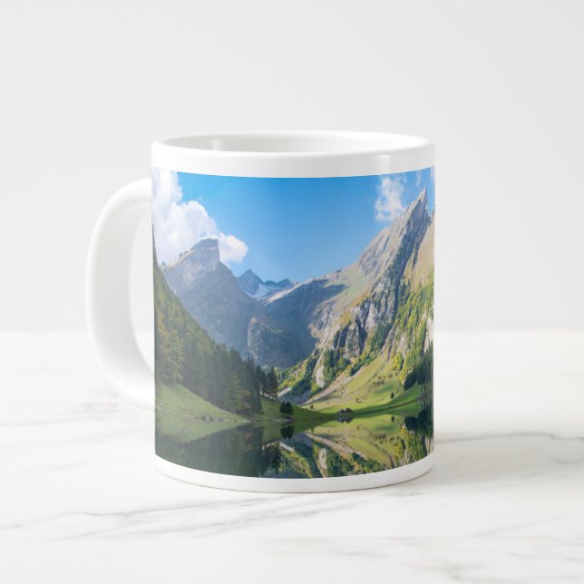 Water | Seealpsee Lake  Swiss Alps Switzerland Giant Coffee Mug (Front Left)