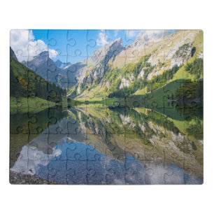Water Seealpsee Lake Swiss Alps Switzerland Jigsaw Puzzle