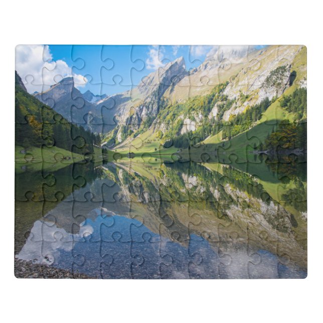 Water | Seealpsee Lake  Swiss Alps Switzerland Jigsaw Puzzle (Puzzle Horizontal)