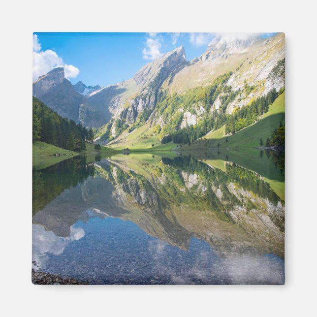 Water | Seealpsee Lake  Swiss Alps Switzerland Magnet (Front)