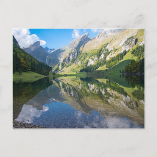 Water Seealpsee Lake Swiss Alps Switzerland Postcard
