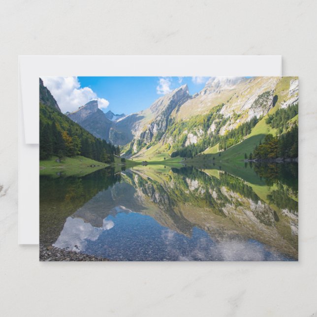 Water | Seealpsee Lake  Swiss Alps Switzerland Thank You Card (Front)