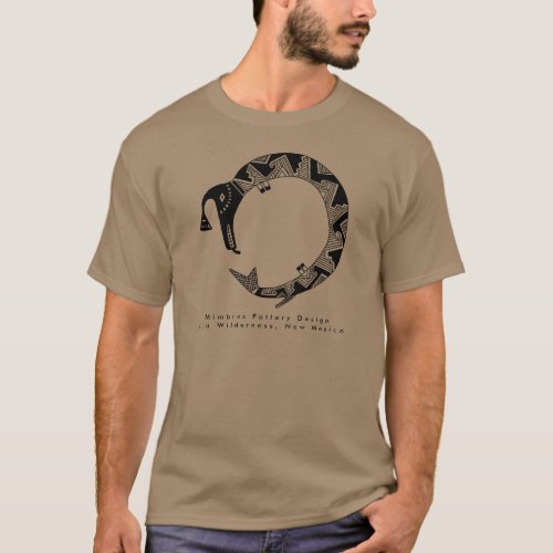 Water Serpent Mimbres Pottery Design T_Shirt