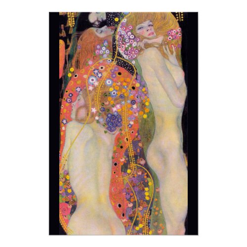 Water Serpents Gustav Klimt   Poster