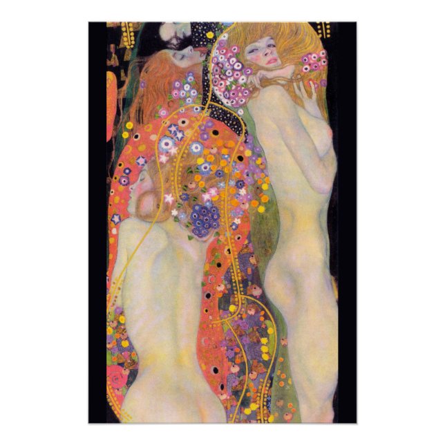 Water Serpents, Gustav Klimt   Poster (Front)
