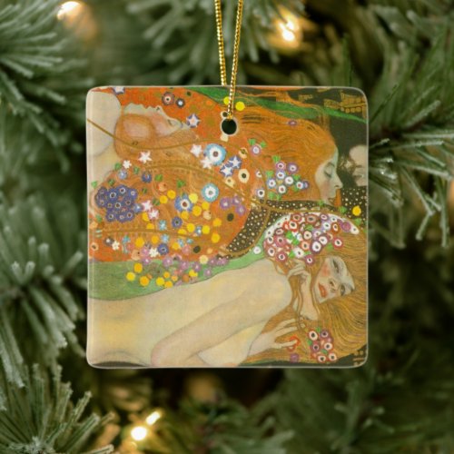 Water Serpents II by Gustav Klimt, Art Nouveau Ceramic Ornament