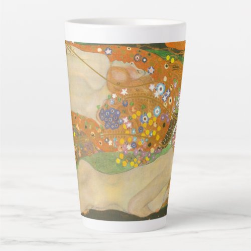 Water Serpents II by Gustav Klimt Art Nouveau Latte Mug