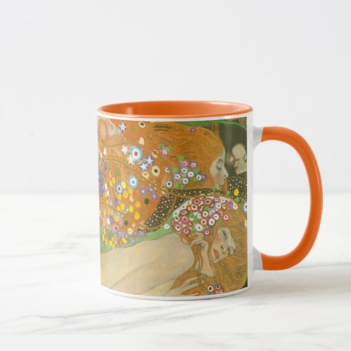 Water Serpents II by Gustav Klimt Art Nouveau Mug