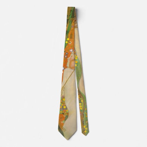 Water Serpents II by Gustav Klimt Art Nouveau Neck Tie